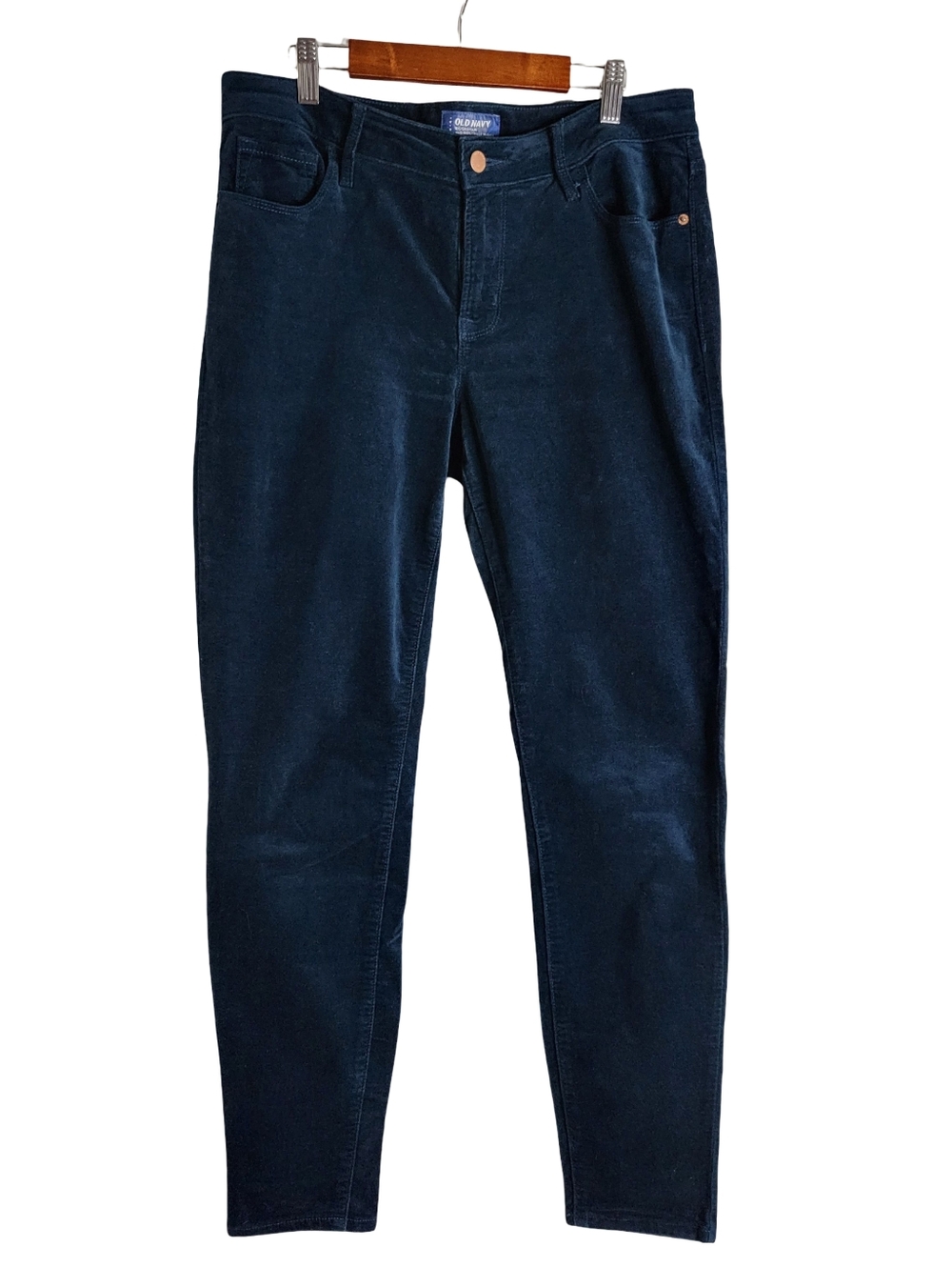Old Navy Navy Blue Rockstar Mid-Rise Pants